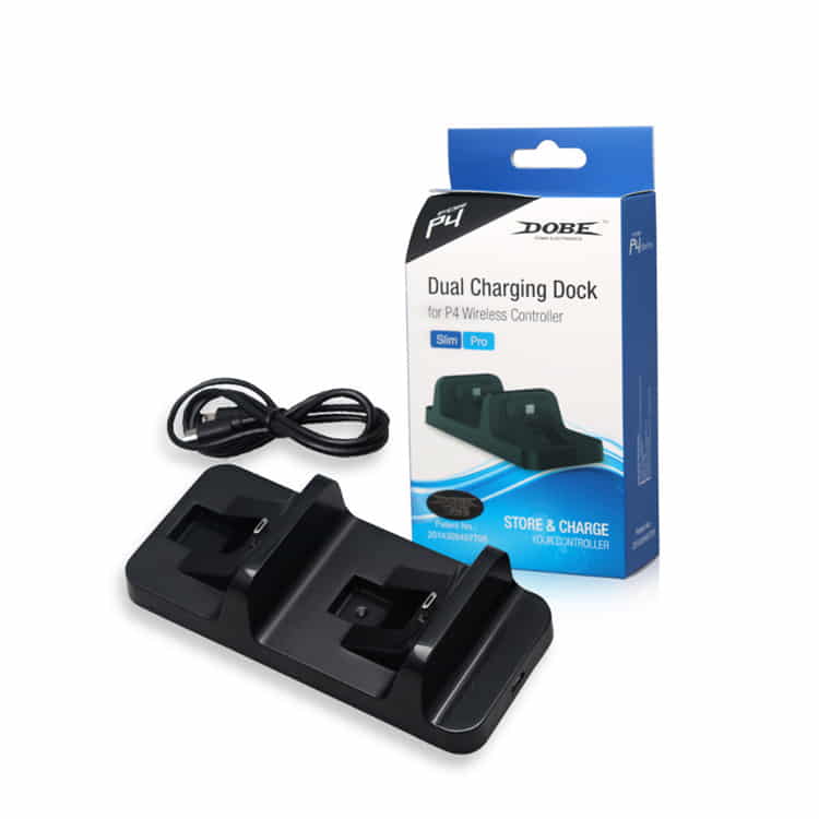 Base de carga doble para mandos + Cable Azul PS4 - Conectividad y cargador  para consola - Los mejores precios